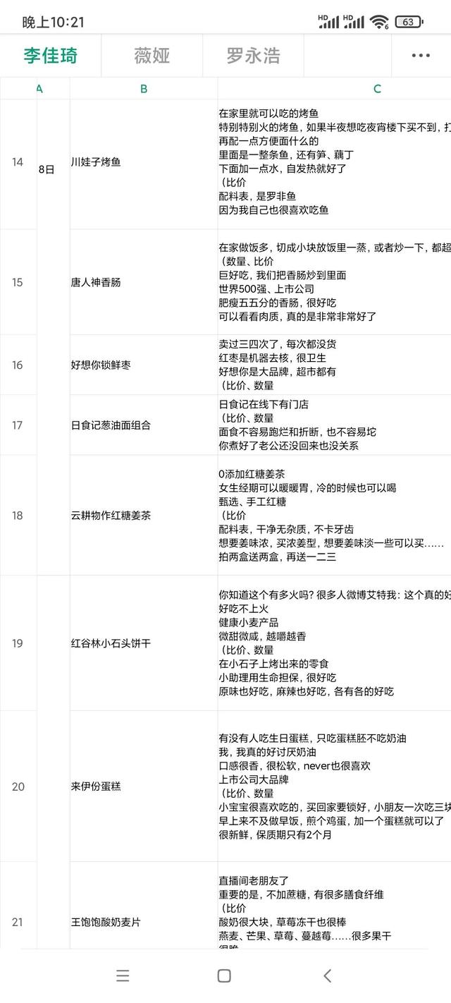 李佳琪、薇婭直播帶貨產(chǎn)品話術(shù)模板