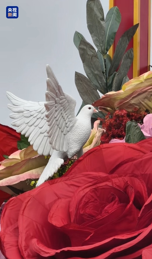 天安門(mén)廣場(chǎng)“祝福祖國(guó)”花籃吊裝完成！首次融入動(dòng)物元素